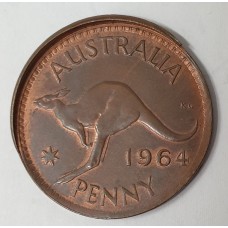 AUSTRALIA 1946 . ONE 1 PENNY . ERROR . RARE PLANCHET FLAW